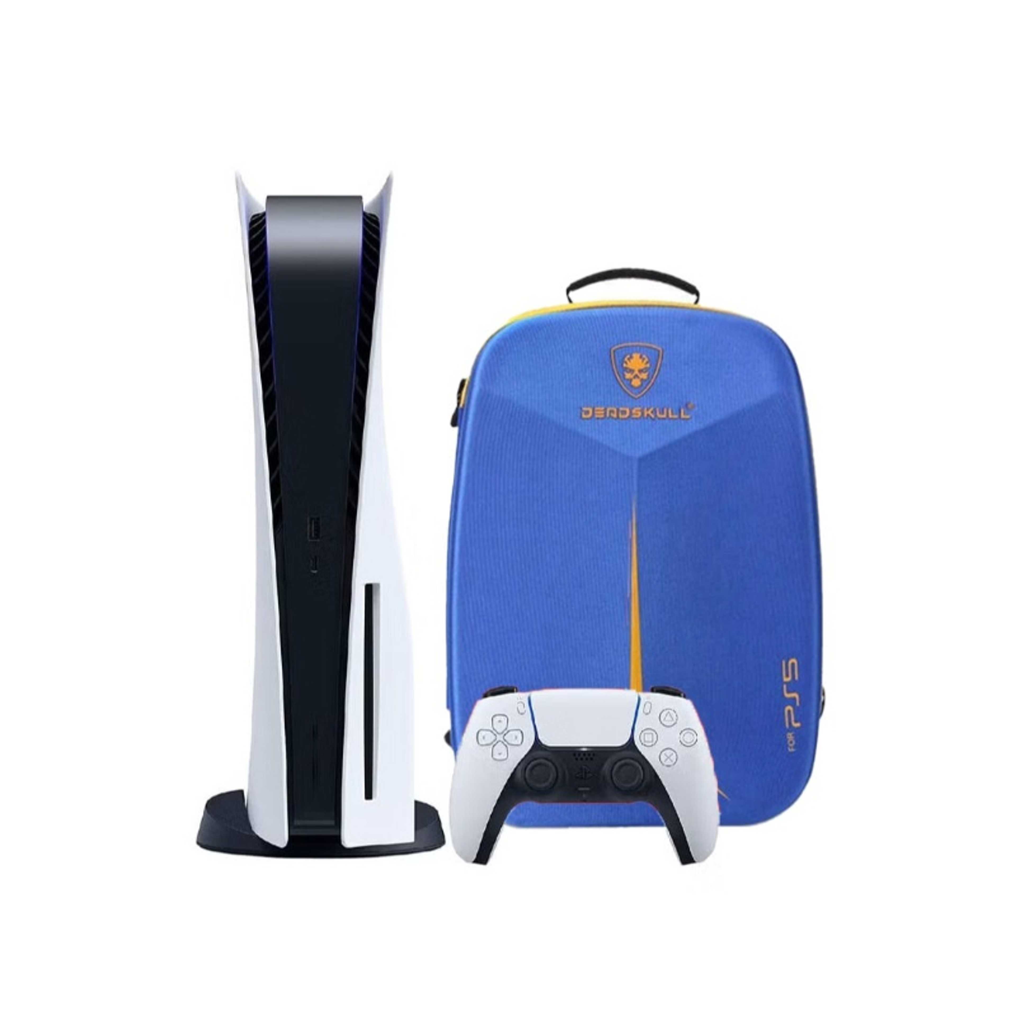 For Sony PS5 Carrying Case Travel Storage Bag Compatible with PlayStation 5 Blue - Product Main Image